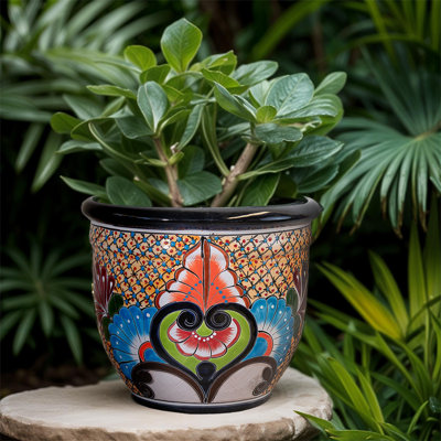 Desert Bloom Talavera Bell Planter 