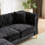 Chenille de 81,5 po, canapé modulaire en L pour espaces de vie, chambre à coucher, bureau, 5 avec 3 coussins, aspect classique, canapé-lit, maison, appartement, style, fabrication solide-109813579