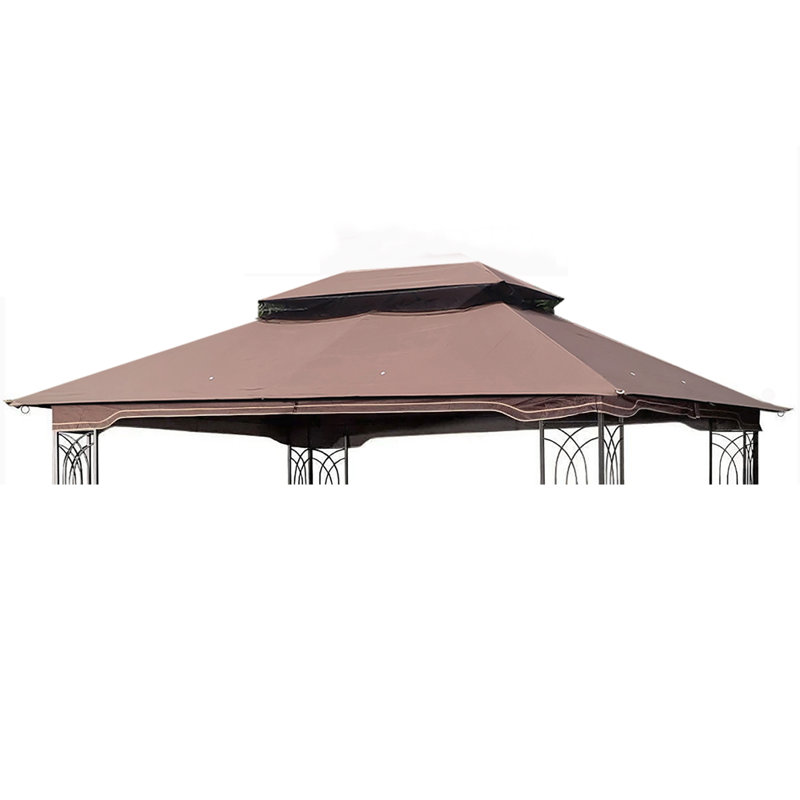 Remplacement du pavillon de jardin brun de 13 pi x 10 pi - Tissu double toit résistant aux intempéries et facile à installer