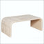 Table basse Farmhouse Vintage Crafts avec un design Art déco courbé