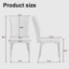 Chaise d'appoint rembourrée en polyuréthane avec pieds en métal Makaia, 4 pièces-1741385167-1741385165