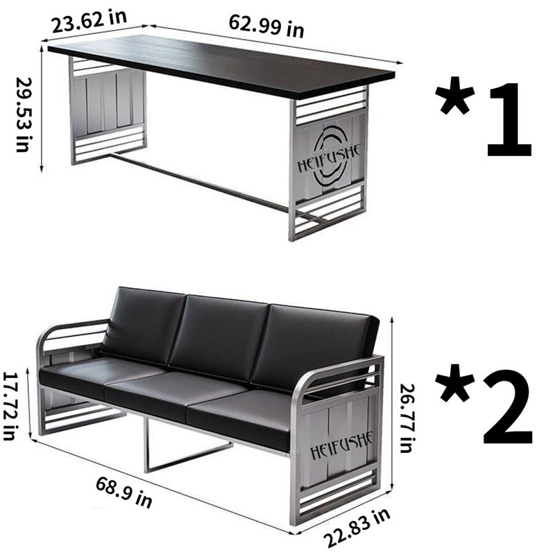 Ensemble de table de salle à manger de style industriel