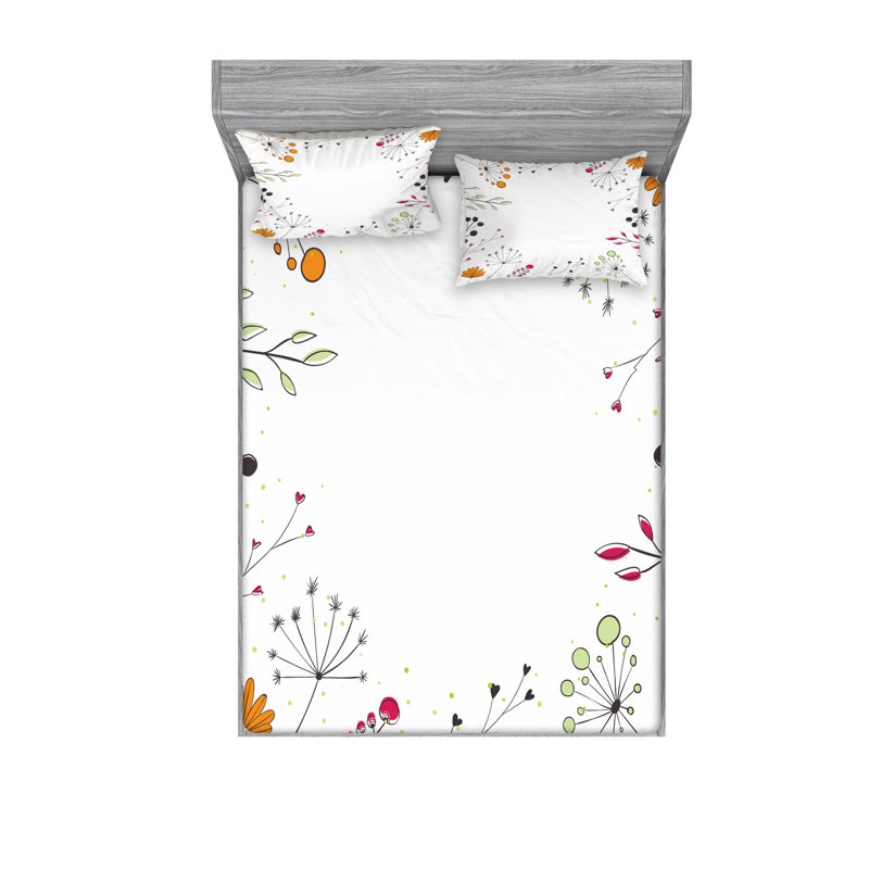 Microfiber Sheet Set, Queen Sheet Set with Fitted Sheet
