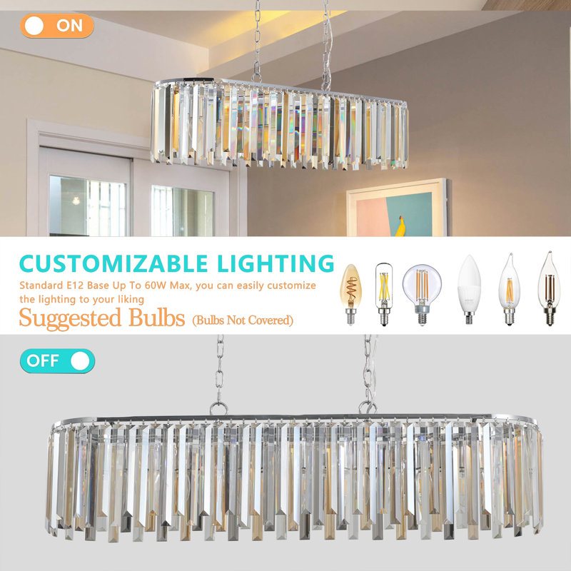 Mercer41 Pristina 8 - Light Square / Rectangle Chandelier | Wayfair