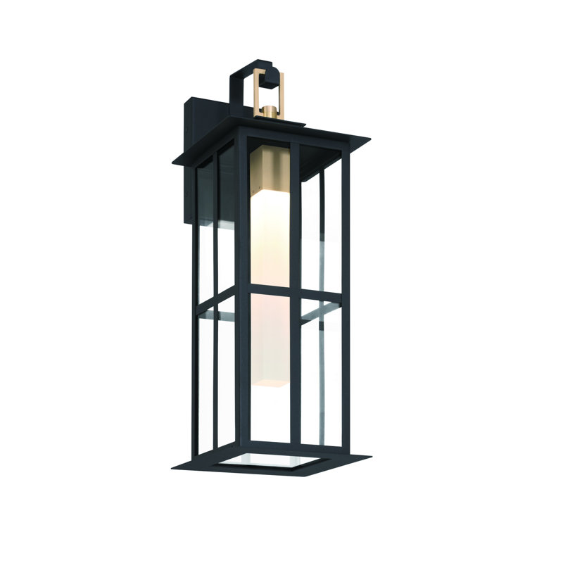 Greyson LED In Brass and Black, 22" H x 7.75" W x 7.5" D