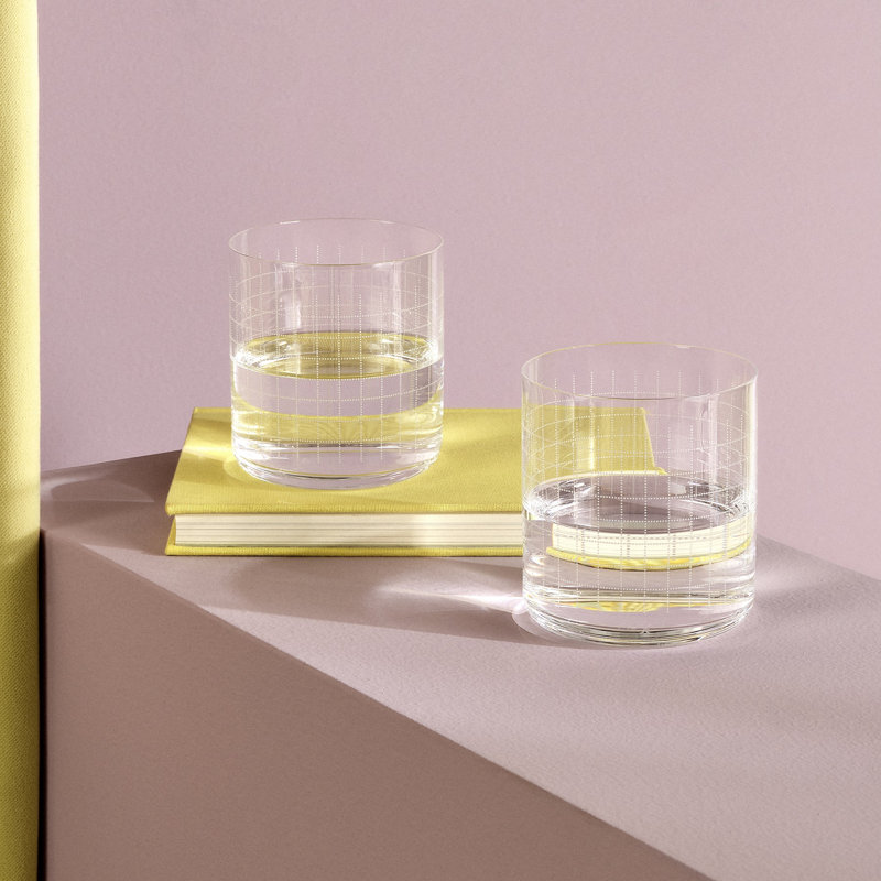 Finesse Set of 4 Lead Free Crystal Glasses, 13.9 Oz