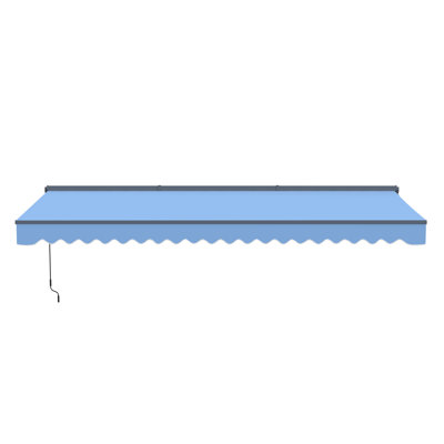 Semi-Cassette Motorized Patio Awning with LED Lights - Moroccan Collection 