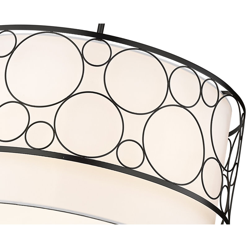 Luminaire suspendu 4 lumières Kendall, Noir mat
