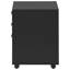 Contenant à dossier roulant noir stratifié, idéal pour l'armoire de rangement d'organisation de bureau, efficacité de finition