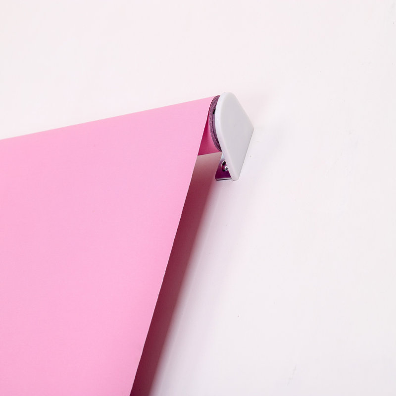Indoor blackout Trimmable roller blind, Pink, 210cm L x 60cm W