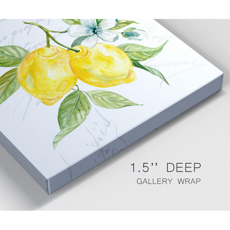 Lemon Squeeze I - ensemble de 2 reproductions d'art sur toile tendue, H 10 po x l 10 po x P 1 po