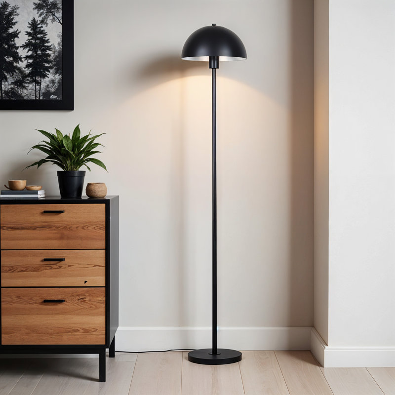  Lampe sur pied Vega, Noir, noir, noir, noir