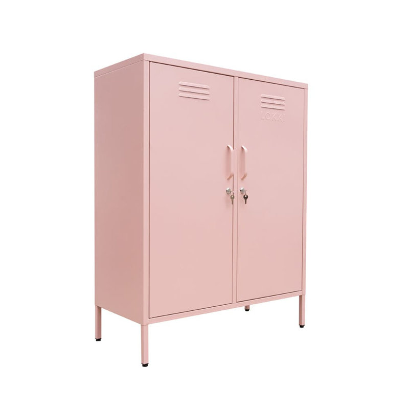 Tamanna Steel 2 - Door Rectangle Accent Cabinet, Pink