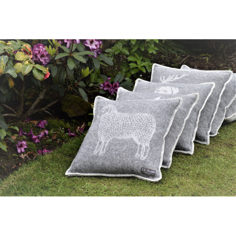  Grey Sheep Wool Cushion Cover