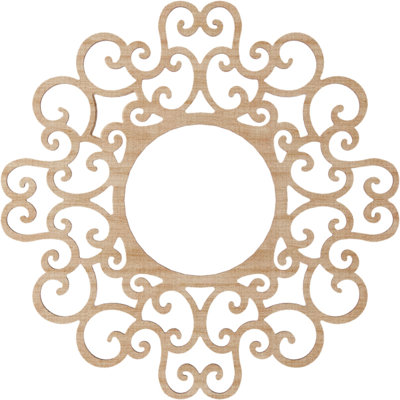 Médaillon de plafond en bois ajouré 20 po x 7 pi 8 po x P 7 po