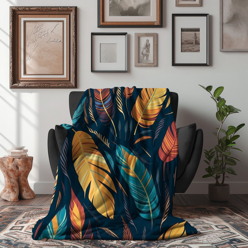 Earthby Tribal Harmony - couverture en sherpa de qualité supérieure 1 pièce - reproduction d'art luxueuse, l 60 po x L 80 po