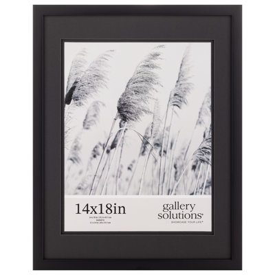 Cadre photo mural de table 8 x 10 de Gallery Solutions avec double passe-partout noir pour photo 5 x 7