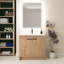 Ensemble de meuble-lavabo autoportant à simple cuve 36 po avec plateau en céramique Jarran