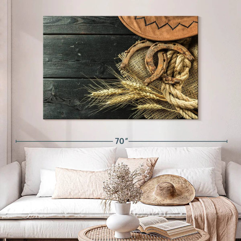 Lelar Cowboy Hat And Horseshoe, 34" H x 51" W