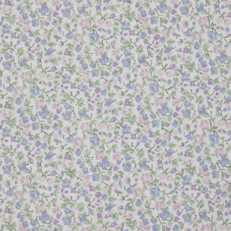 Laura Ashley Printed Cotton Percale Pillowcase Set, Emogene Purple, King Pillowcase Set