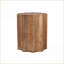 Table basse cylindrique en cuivre antique peu encombrante, décor bohème glamour pour le salon, aucun assemblage requis