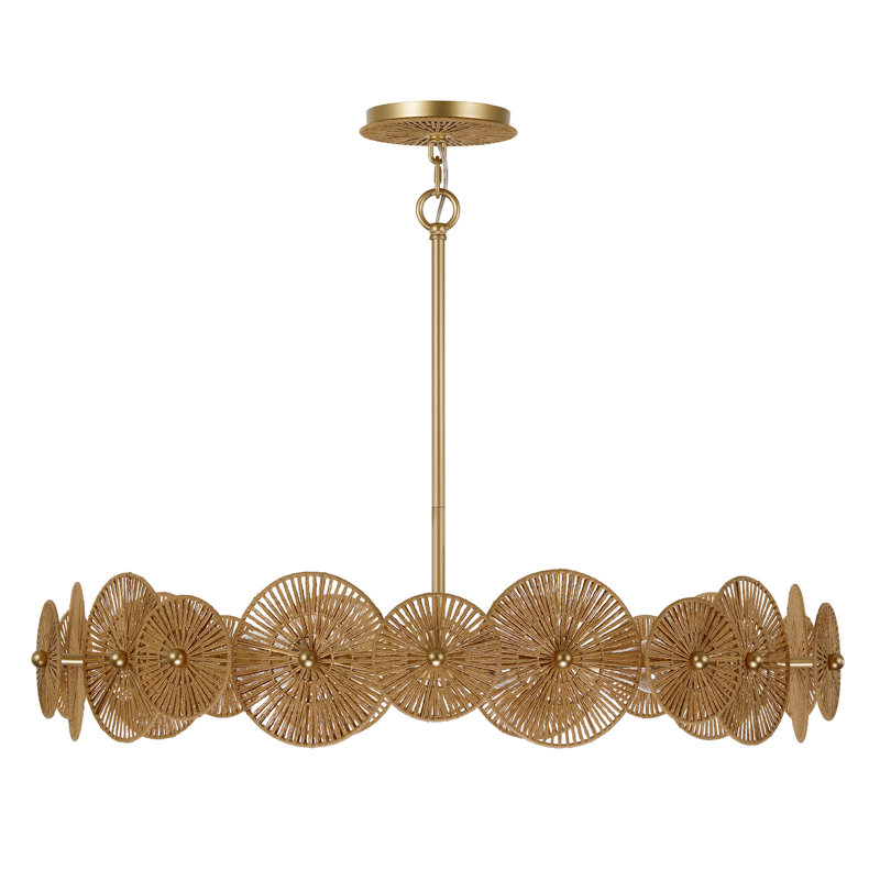 Abbott 5-Light Pendant in Distressed Gold by Breegan Jane