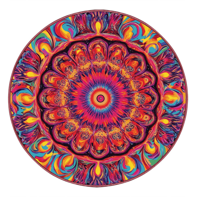 Aurora Spiral Rug, Round 8'