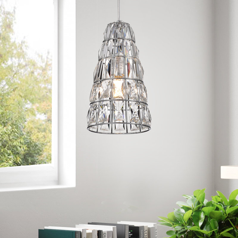 Bauman 1 - Light Chrome Finish Single Pendant