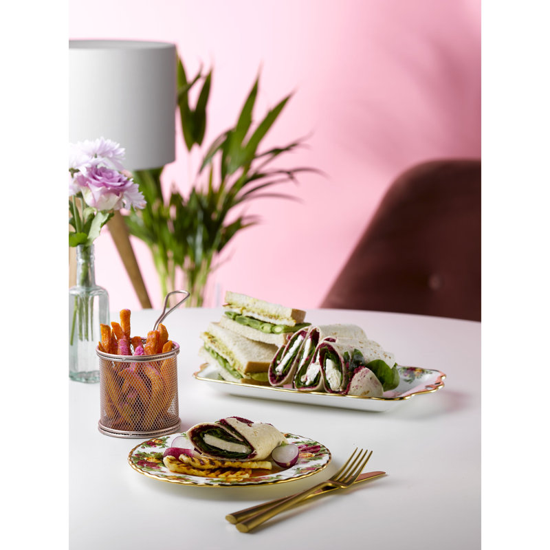 Plateau en porcelaine tendre Royal Albert Old Country Roses