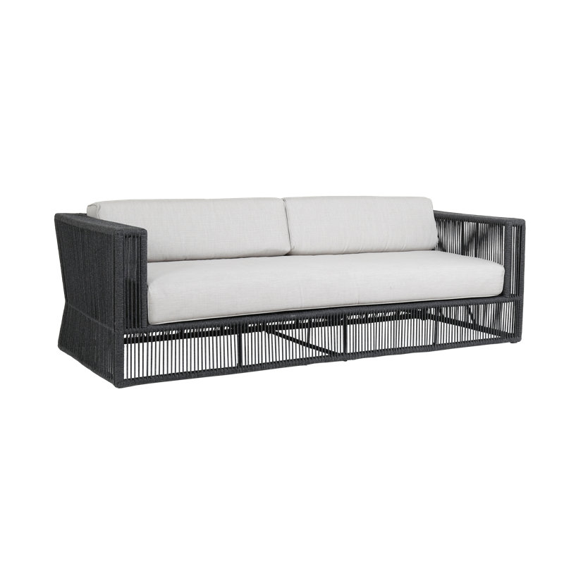 Milano Outdoor 3 - Seat Patio Sofa, Echo Ash Sunbrella®