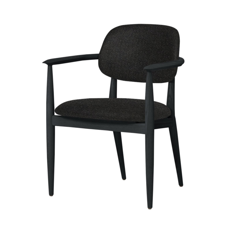 Chaise Slow de Space Copenhagen, Chêne gris, Mélange Divina 170