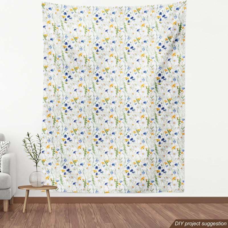 Tissu fleur Ambesonne, l 58 po x L 180 po