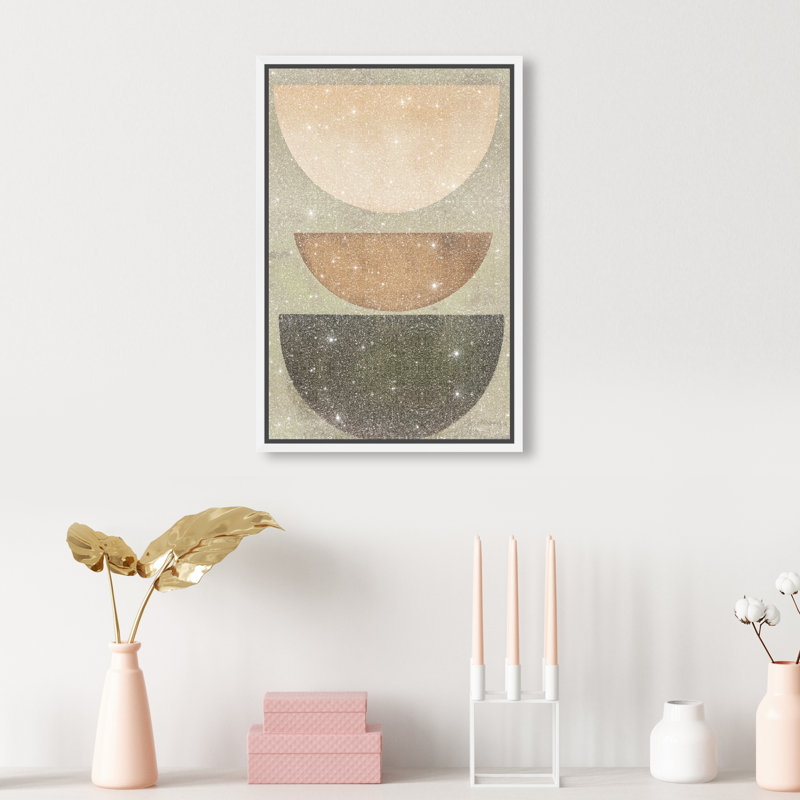 Sun-Kissed Minimalism III Canvas Abstract Print by Oliver Gal, Black Frame, 10 x 15, 16"H x 11"W, White Frame