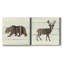 Woodland Bear - ensemble de 2 reproductions sur toiles tendues-1927226817