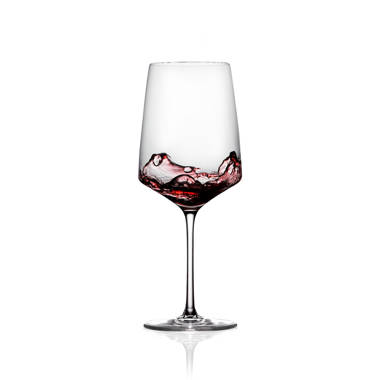 Rona 14 oz. Crystal Stemmed Wine Glass (Set of 6)