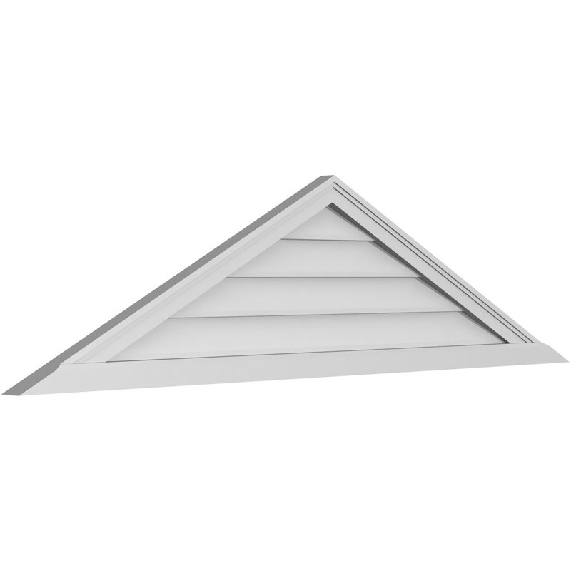Ventilateur à pignon en uréthane non fonctionnel à fixation triangulaire brun clair 12/12, H 15,5 po x l 62 po x P 1,5 po