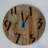 Wooden With Large Numbers Wall Clock
