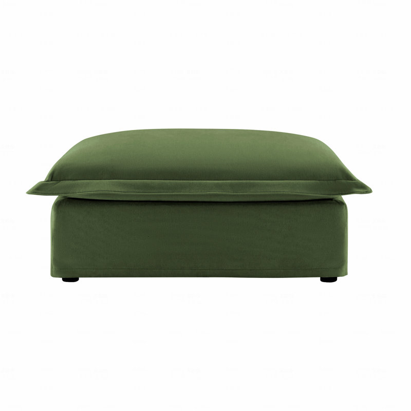 Repose-pieds rembourré en tissu, pour le salon / la chambre à coucher, Vert