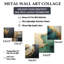 «Black and Gold Abstract Meditation I», ensemble de 5 peintures murales abstraites