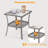 Crisette Square Metal Outdoor Side Table , 18'' in. W 18'' in. D-188166344
