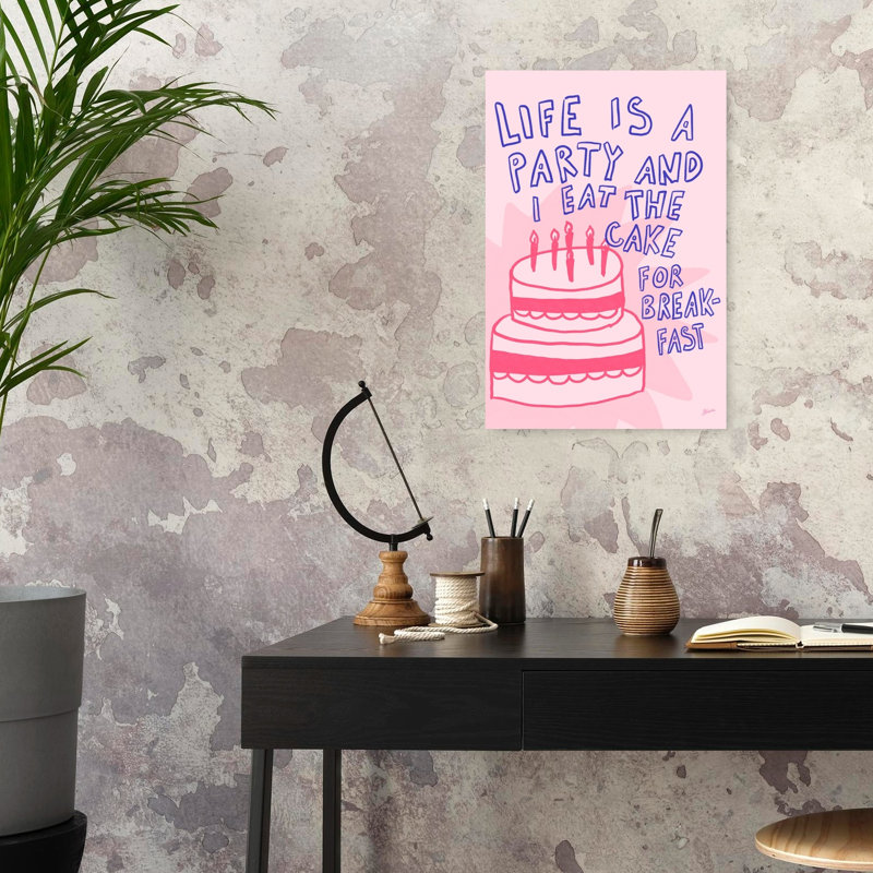 Petit déjeuner, impression d'art mural contemporain fantaisiste, 24" H x 16" W