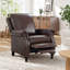 Fauteuil inclinable 32,7 po en cuir fleur classique et confortable avec garniture cloutée-71339413