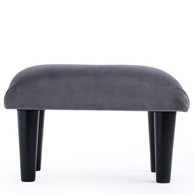 Cowles 38cm Wide Velvet Tufted Square Footstool Ottoman
