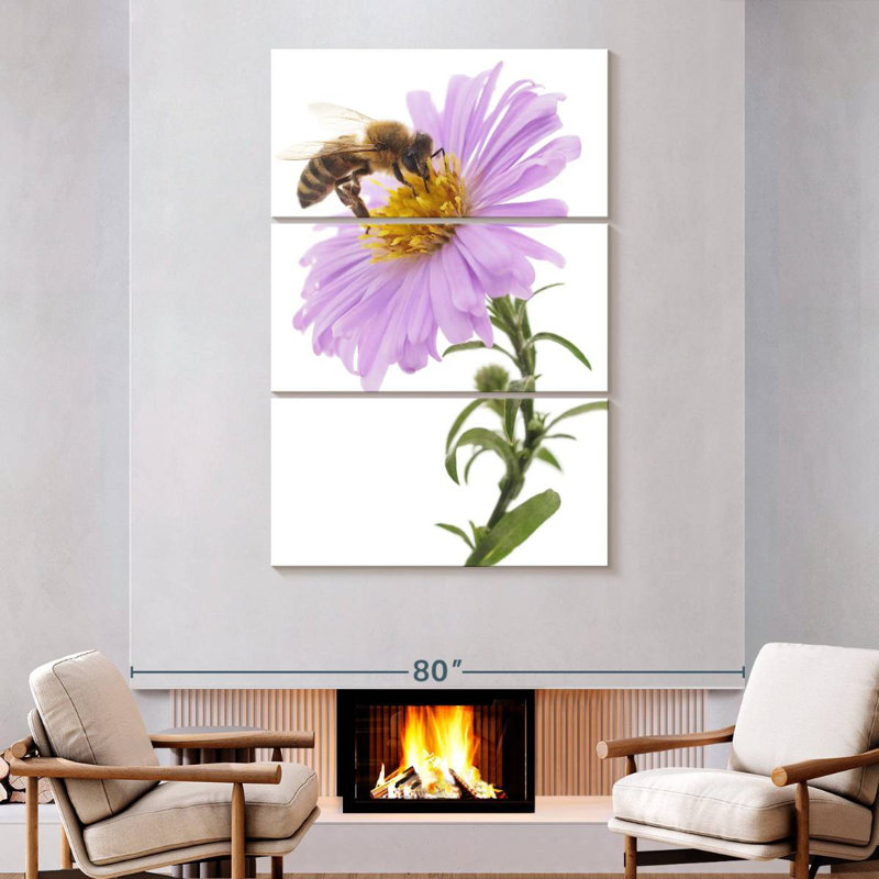 Brampt Bee On Flower, 74" H x 48" W