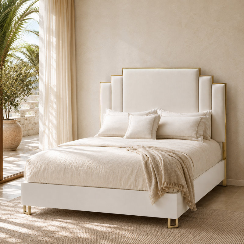 Palm Gate Upholstered Standard Bed, Queen