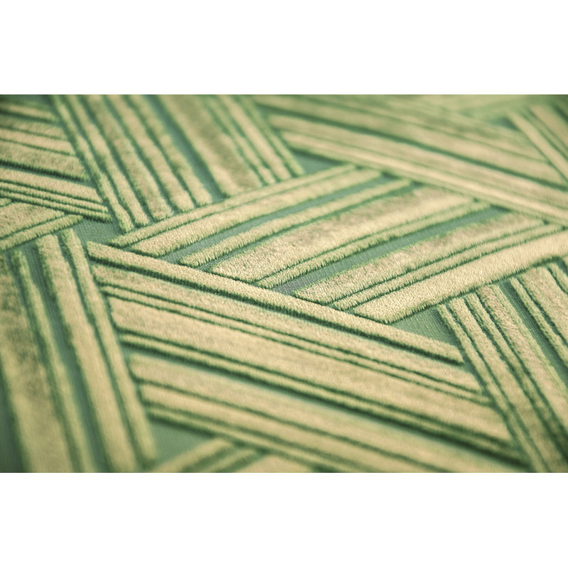 Entwined Square Velvet Pillow Cover & Insert, Grass, 22" x 22"