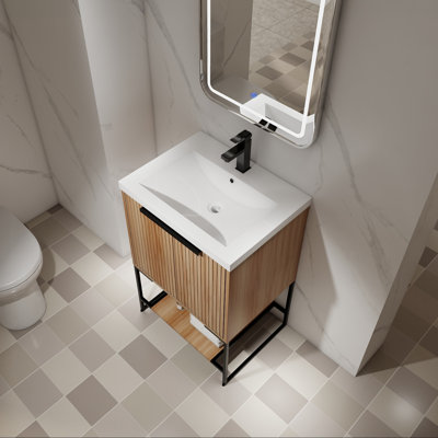 24" Freestanding Vanity with Resin Basin