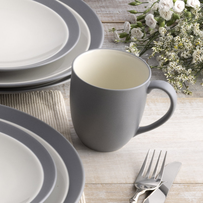 Noritake Colorwave 4-Piece Curve Place Setting, Slate