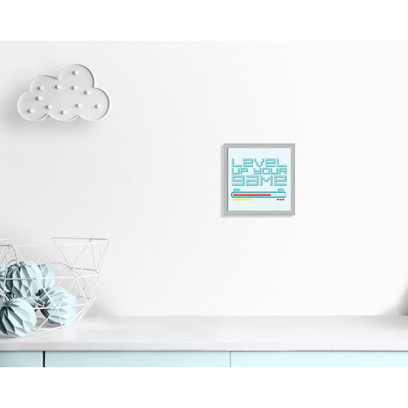 Niveau supérieur, art encadré, H 13 po x l 13 po x P 1,19 po, Encadré de boîte argent