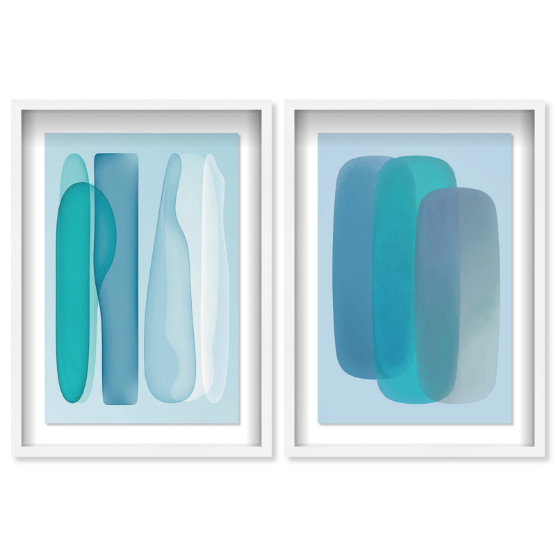 Glacier Gradients Set Set by Oliver Gal, 33"H x 23"W, White Shadowbox